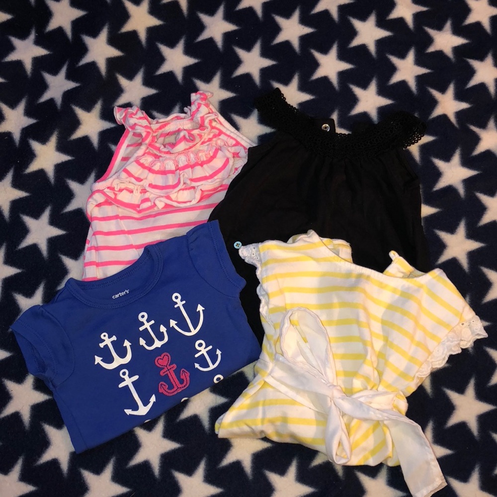 2 tank tops and 2 short sleeve shirt, bundle!